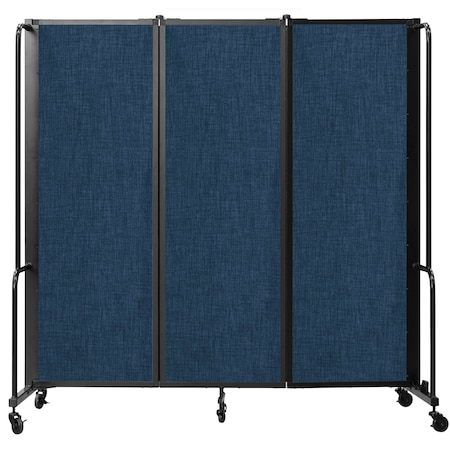 National Public Seating NPS Room Divider, 6' Height, 3 Sections, Blue RDB6-3PT04